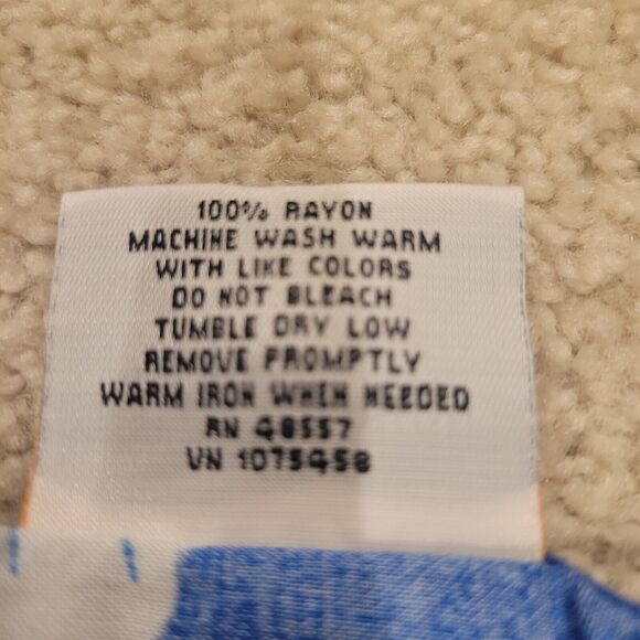 Done Down Under Blue Floral Print Sleeveless Maxi Dress Sleeveless Tropical XXL - Picture 9 of 9